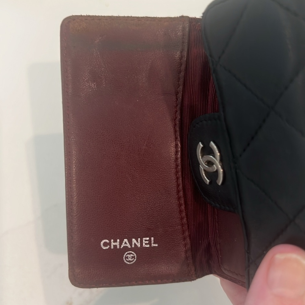 AUTH Chanel Key Holder Card Case Black Lambskin - Picture 11 of 16